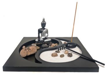 Zen - Garten mit Yoga Figur YinYang Zeichen Fengshui Nr:YH 173